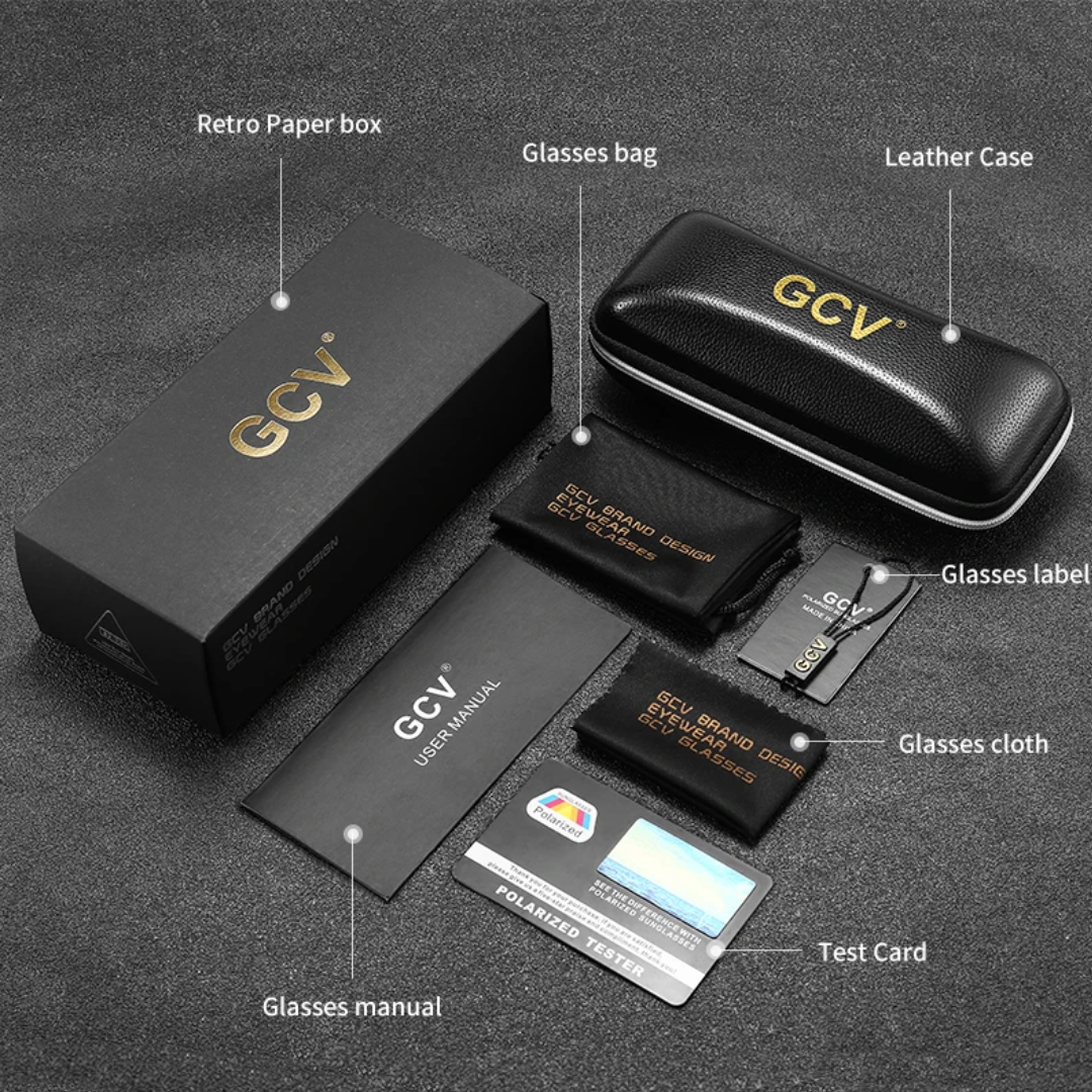 GCV SOLAREX GUN BLACK™ – Adaptive Square Polarized Sunglasses in Magnesium Alloy