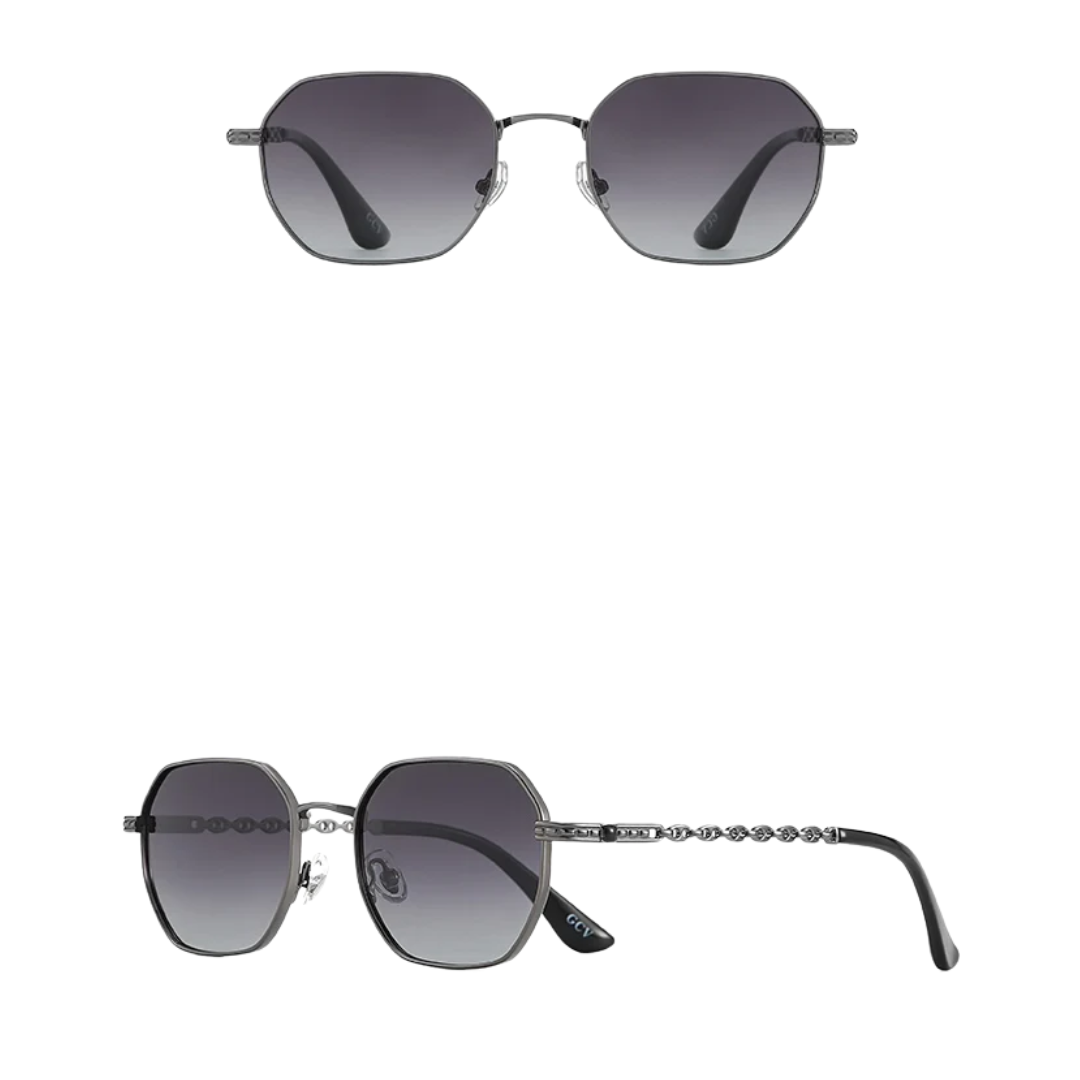 GCV SOLAREX GUN BLACK™ – Adaptive Square Polarized Sunglasses in Magnesium Alloy