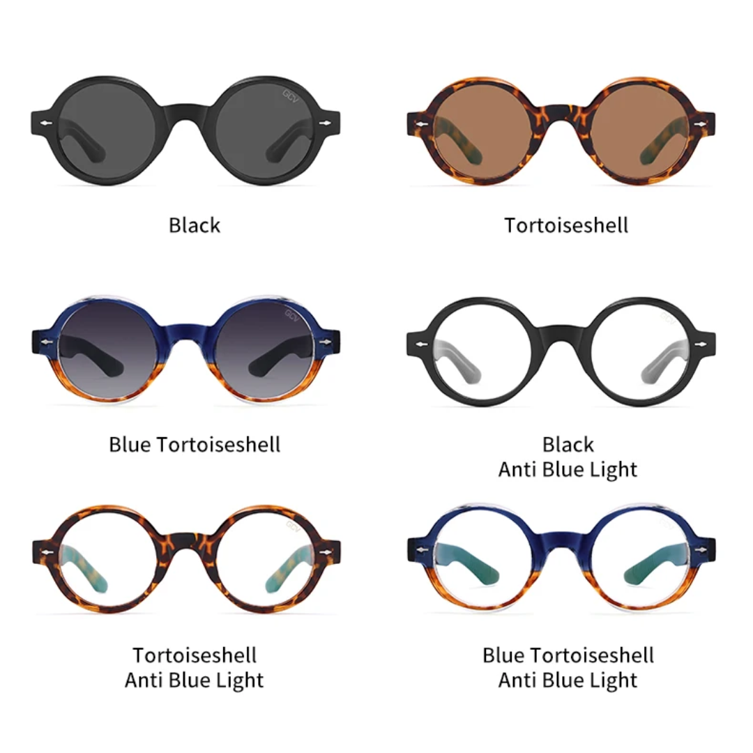 GCV ORBÉLLE BLACK™ – Premium Round Cat Eye Sunglasses with Patented Acetate Frame