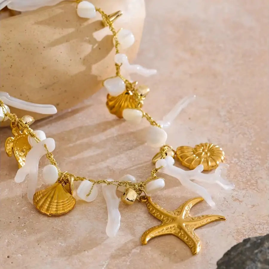 18K Gold Plated Ocean Necklace