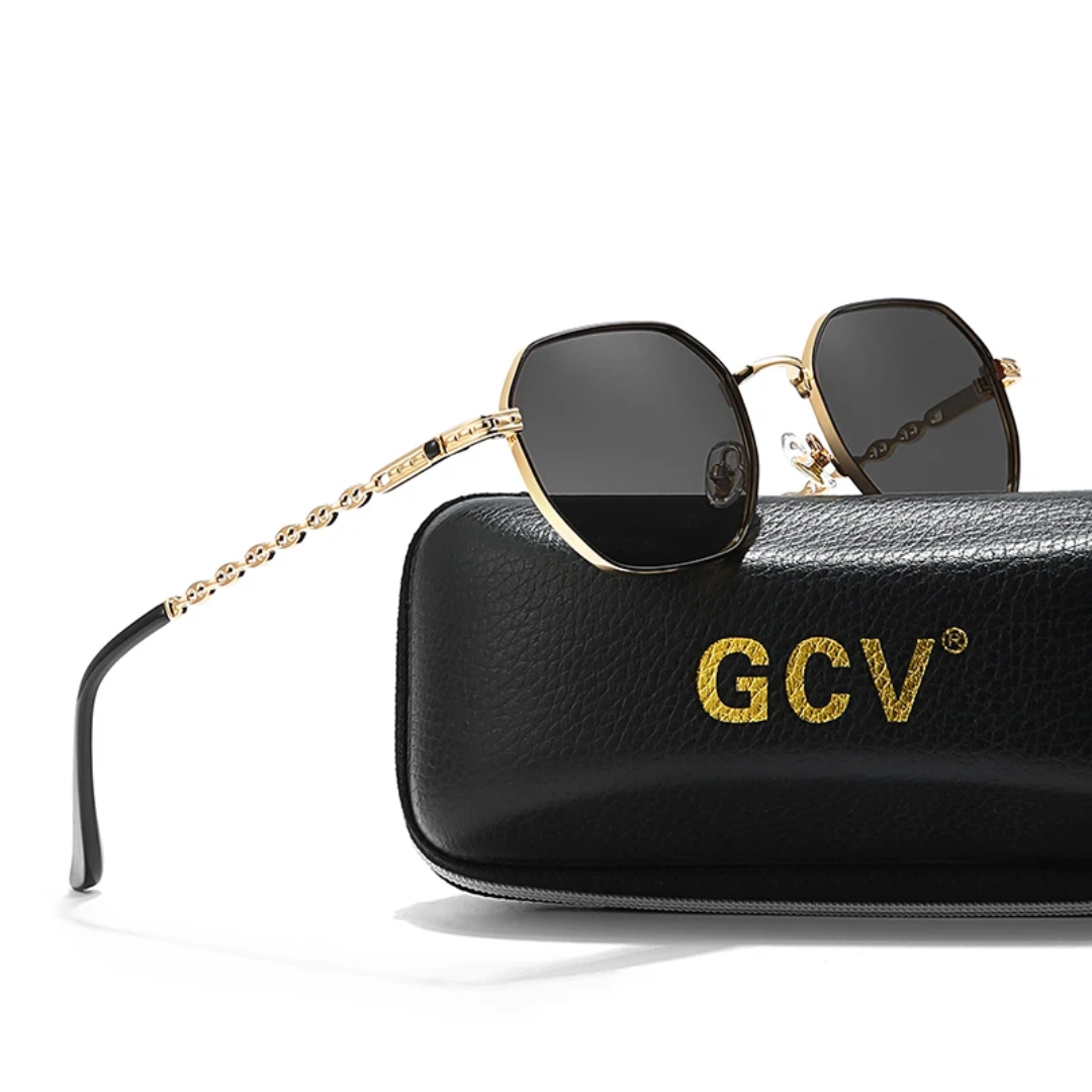 GCV SOLAREX GOLD BLACK™ – Adaptive Square Polarized Sunglasses in Magnesium Alloy