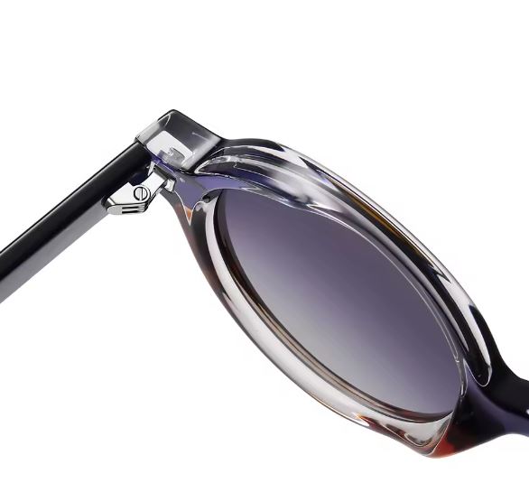 GCV ORBÉLLE BLUE TORTOISESHELL™ – Premium Round Cat Eye Sunglasses with Patented Acetate Frame