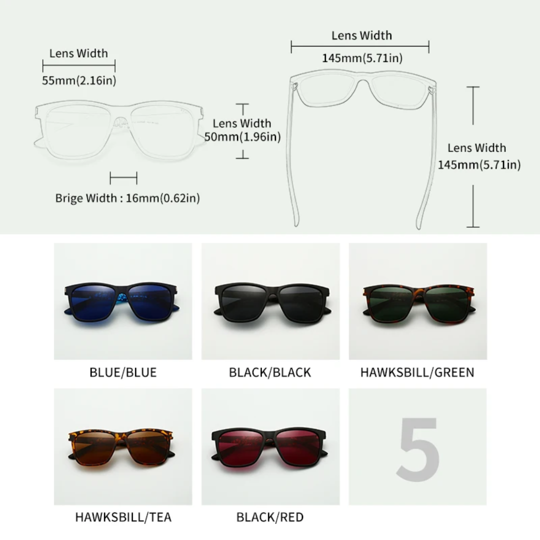 GCV AERION RED™ – Ultra-Light TR90 Polarized Sport Sunglasses