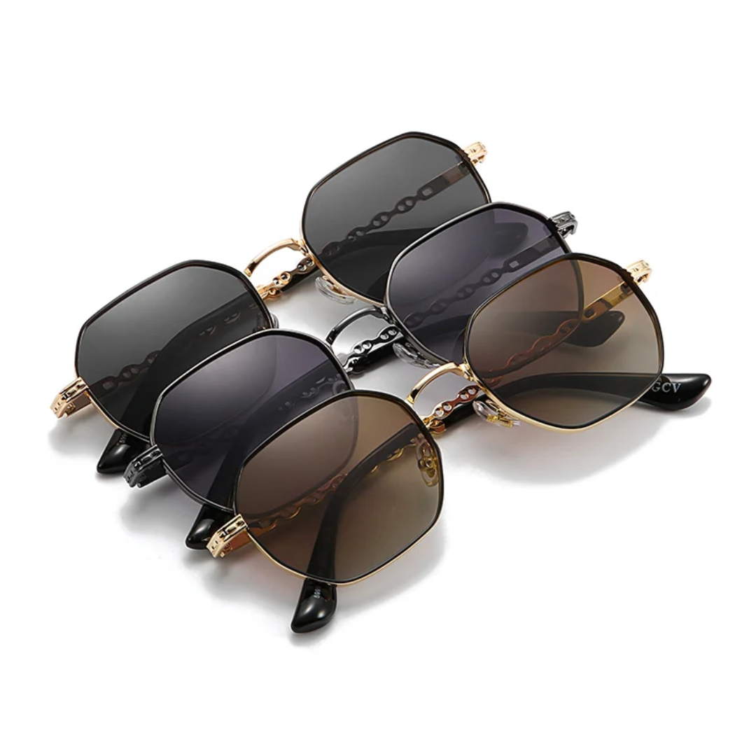GCV SOLAREX GOLD BLACK™ – Adaptive Square Polarized Sunglasses in Magnesium Alloy