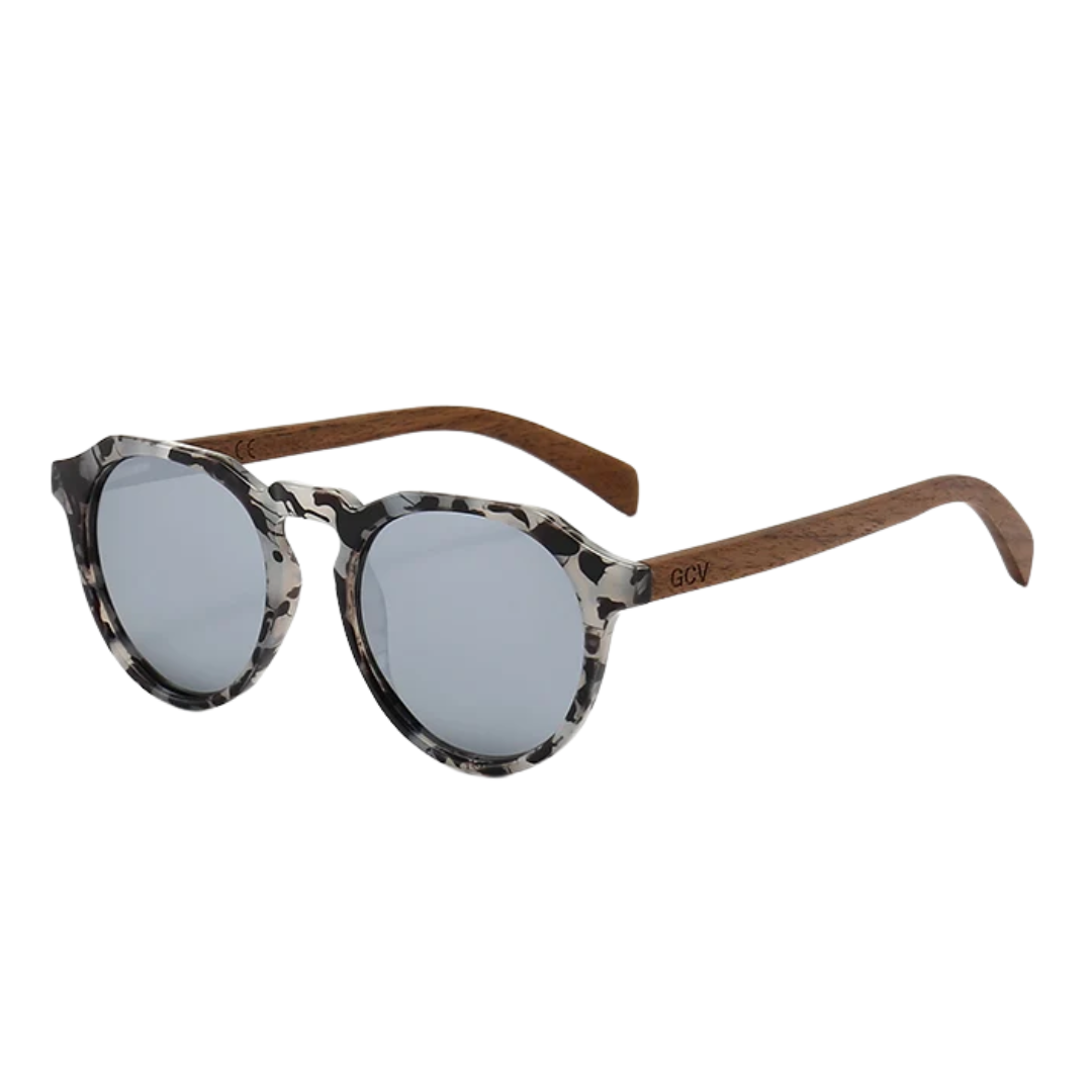 GCV HORIZON SILVER™ – Premium Polarized Sunglasses with Natural Walnut Finish
