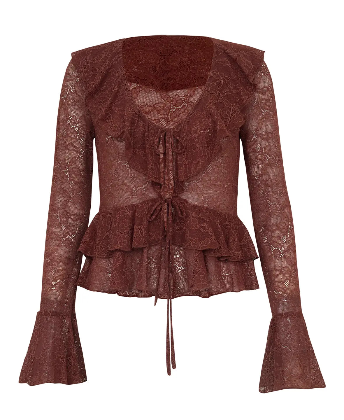Bohemian Lace Up Blouse