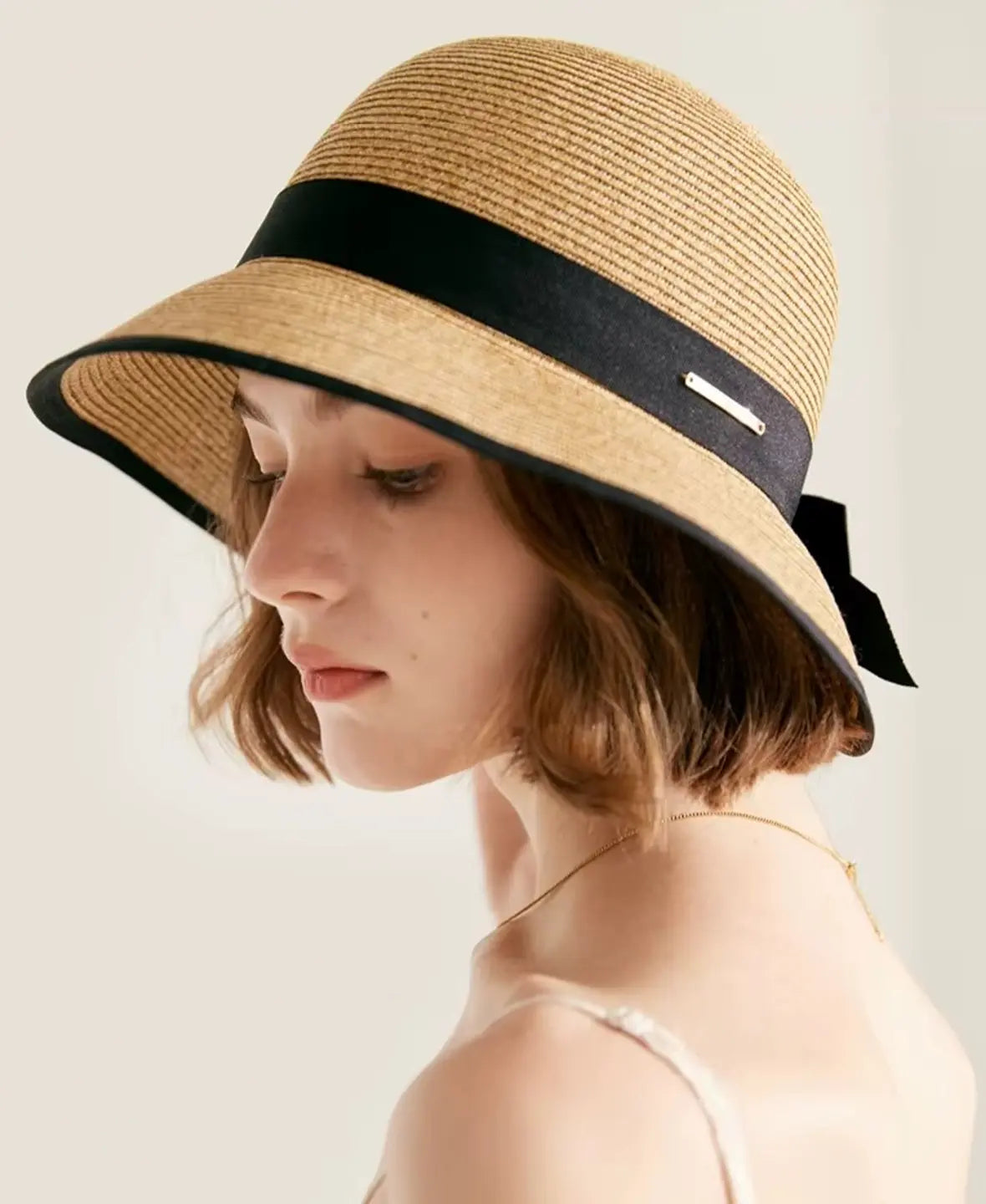 Chic Bow Straw Hat