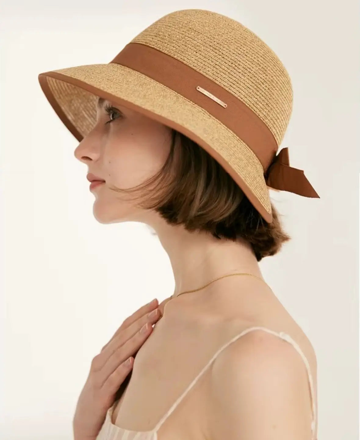 Chic Bow Straw Hat