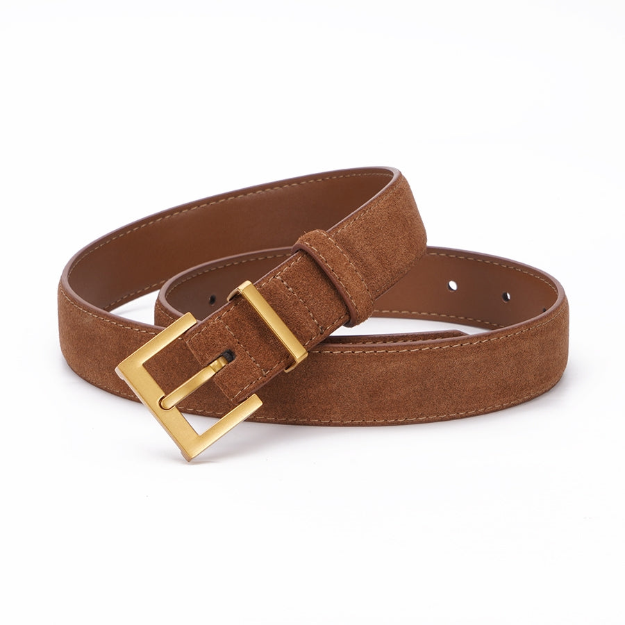 Sleek Suede Leather Belt