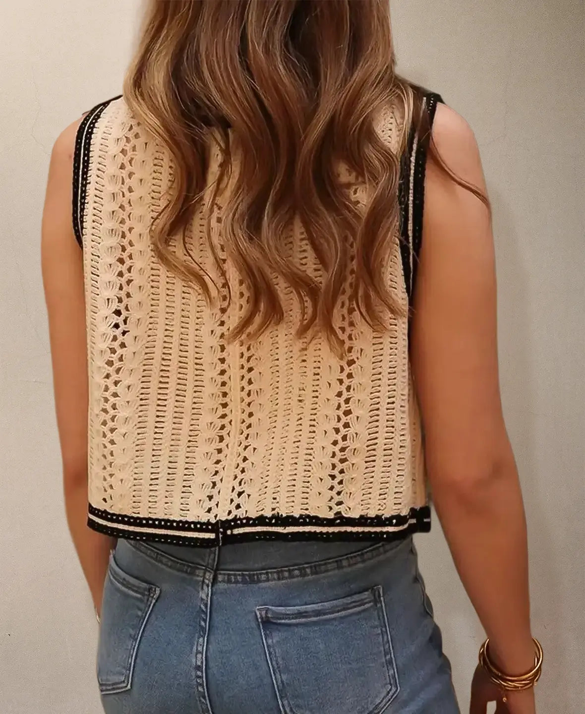 Floral Crochet Vest