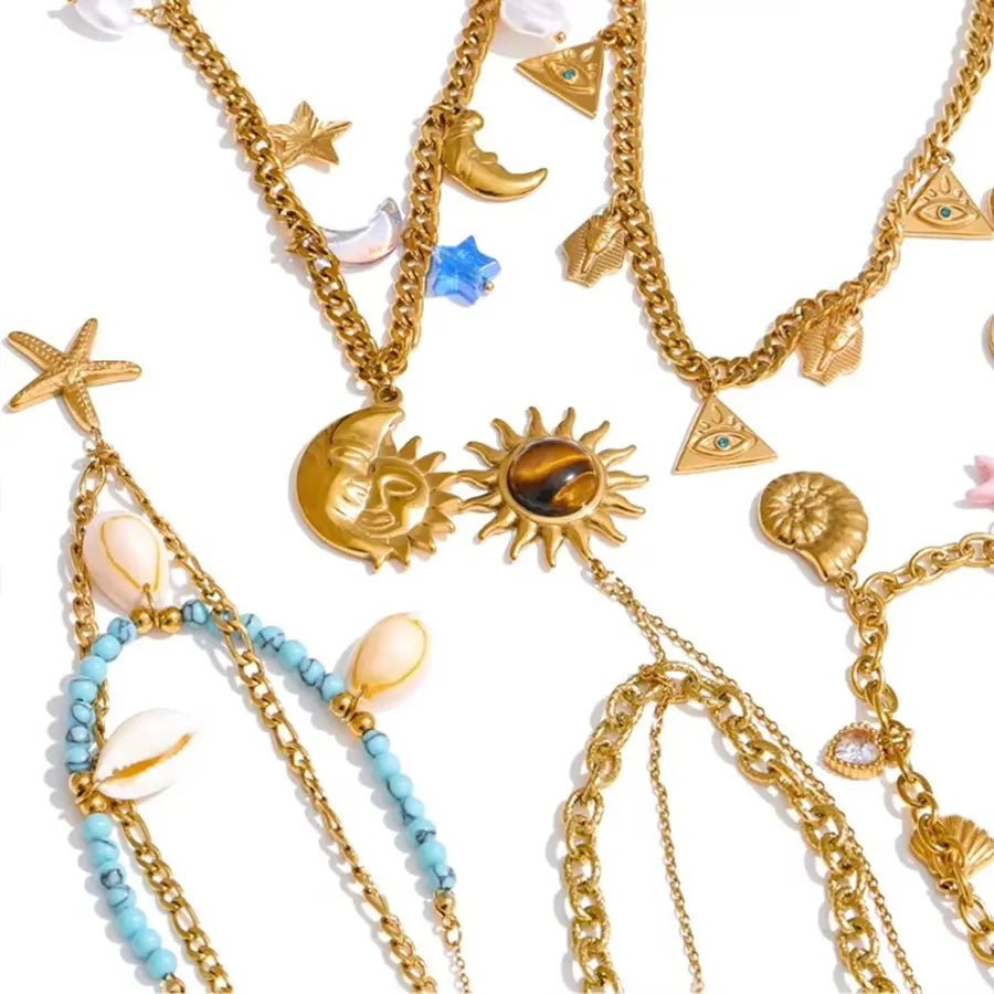 18K Gold Plated Charm Pendants