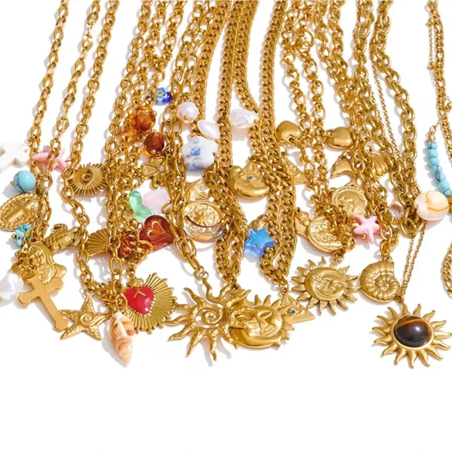 18K Gold Plated Charm Pendants