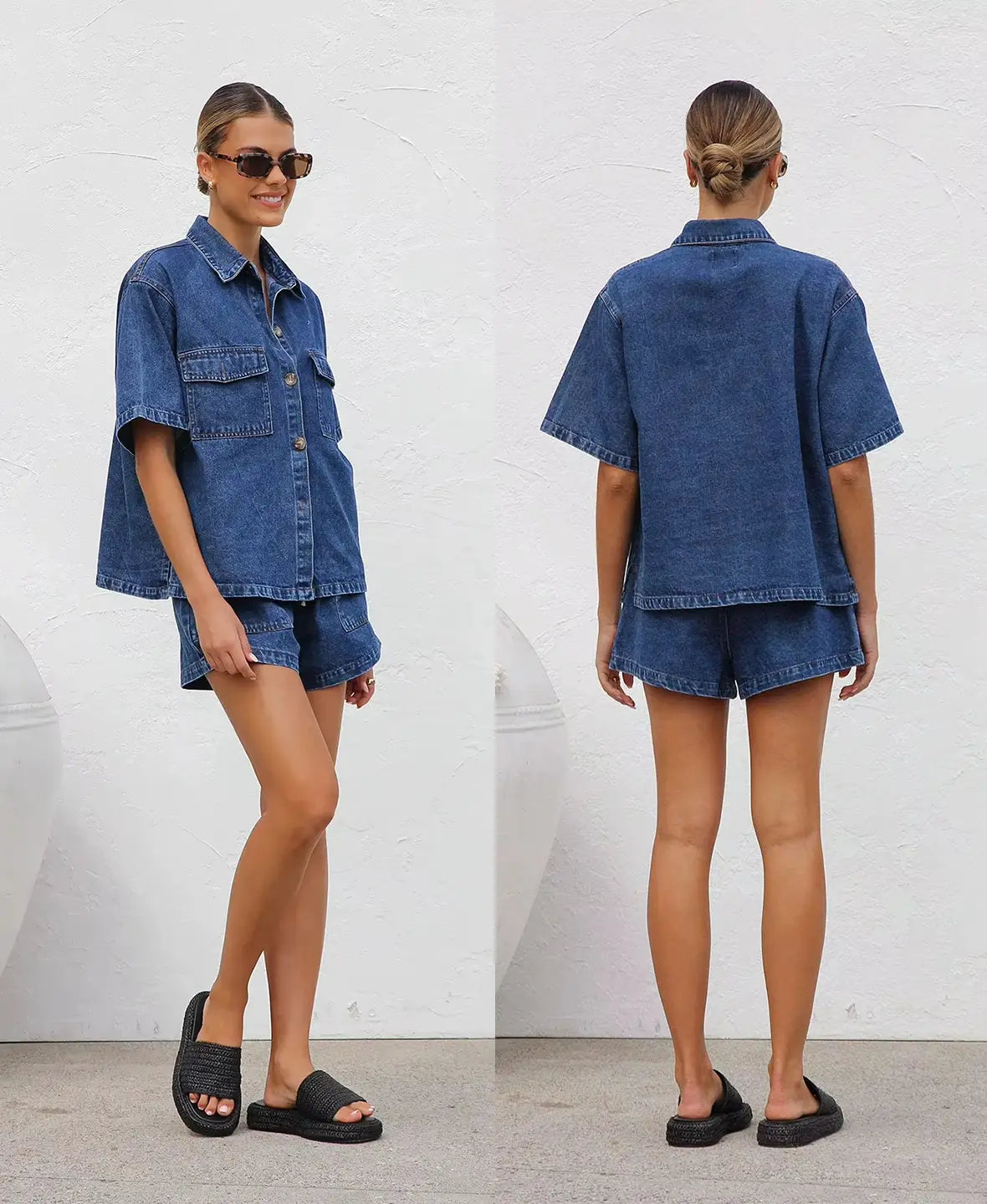 Indigo Denim Two Piece Set