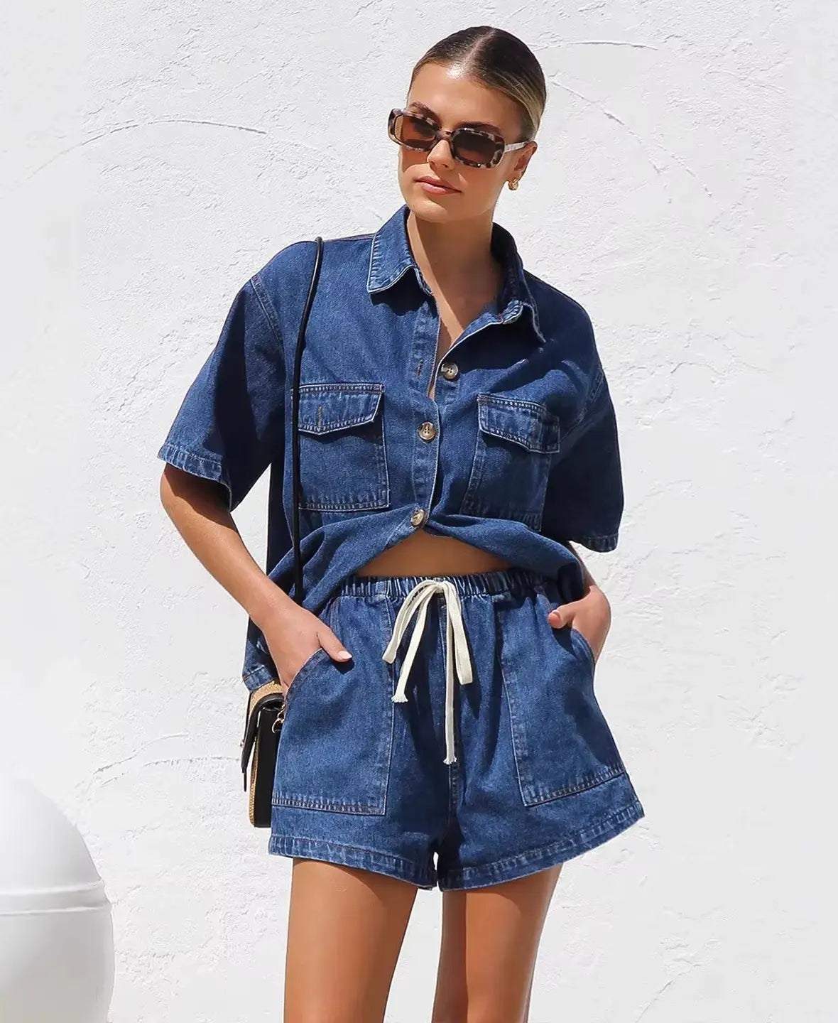 Indigo Denim Two Piece Set