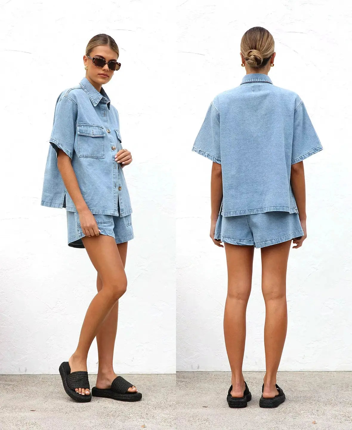 Indigo Denim Two Piece Set