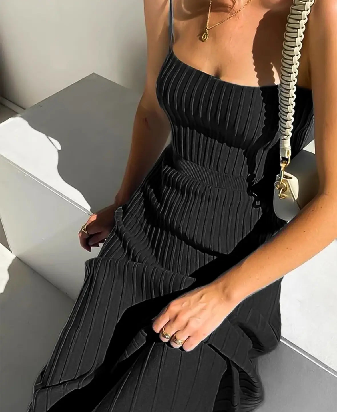 Sunset Knit Midi Dress
