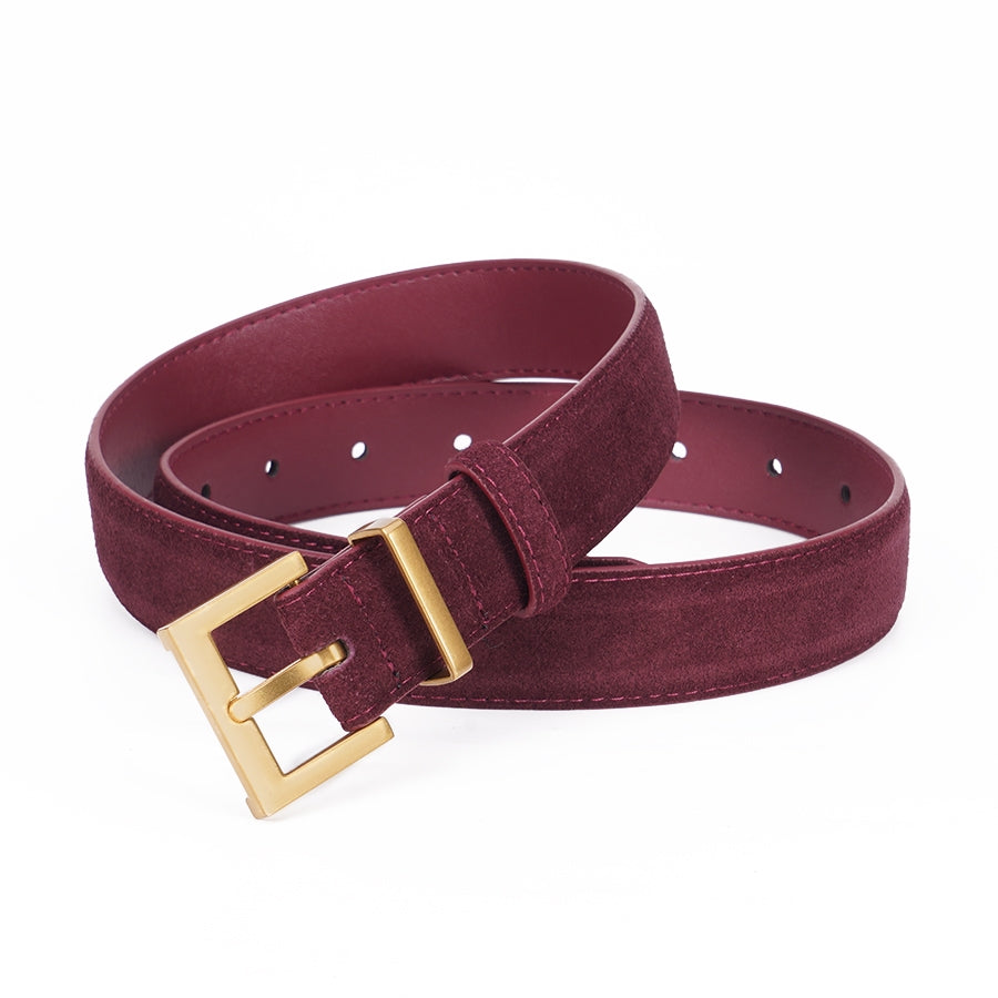 Sleek Suede Leather Belt
