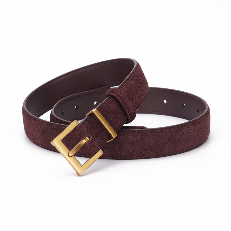 Sleek Suede Leather Belt
