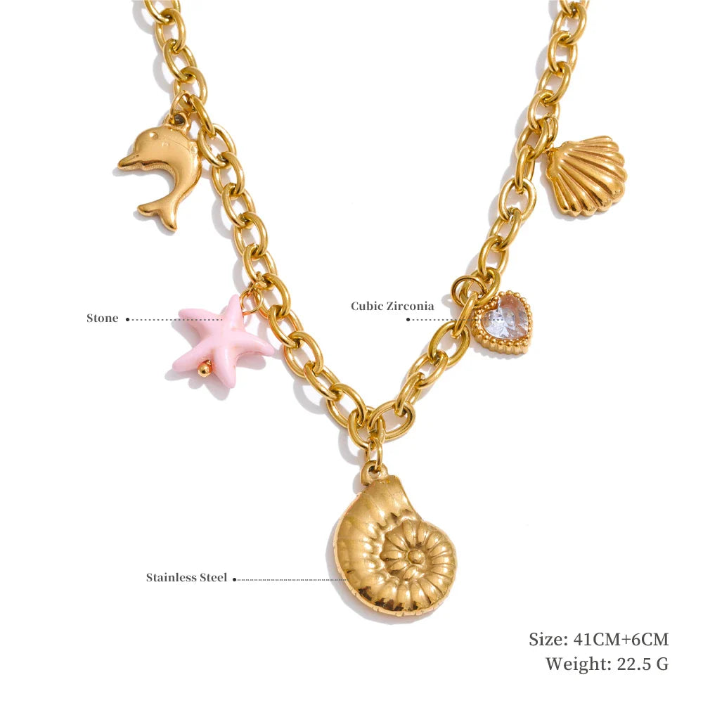 18K Gold Plated Charm Pendants