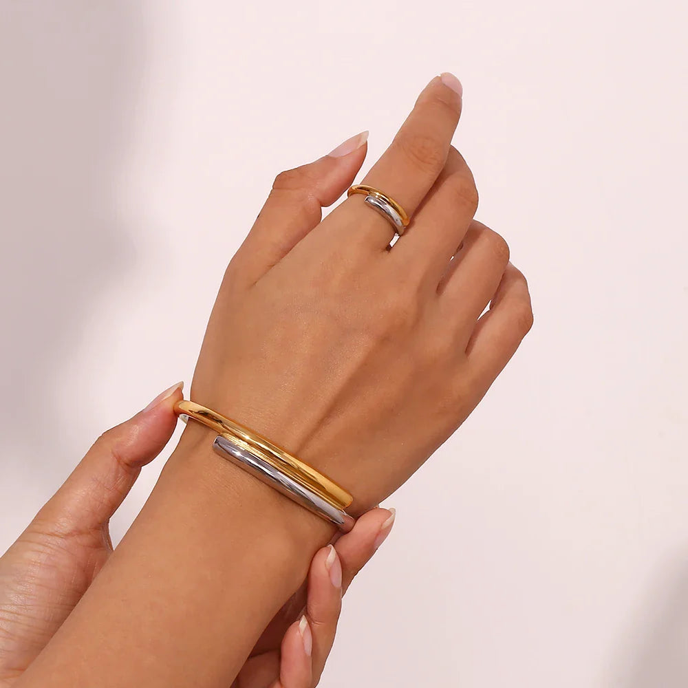 Minimalist Double Laminate Stainless Steel Jewelry