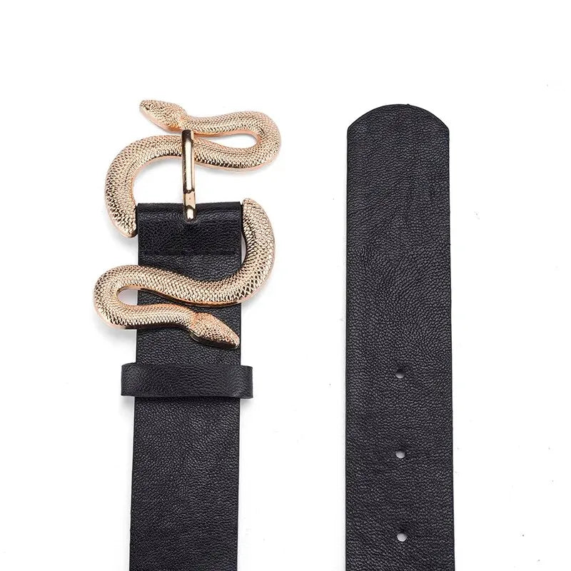 Retro Snake Leather Belt