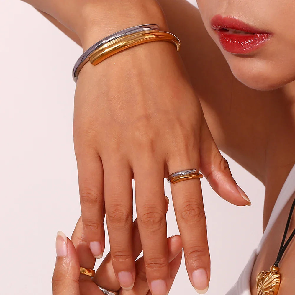 Minimalist Double Laminate Stainless Steel Jewelry