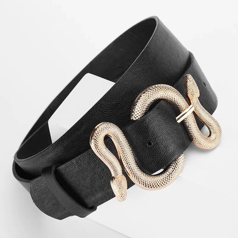 Retro Snake Leather Belt