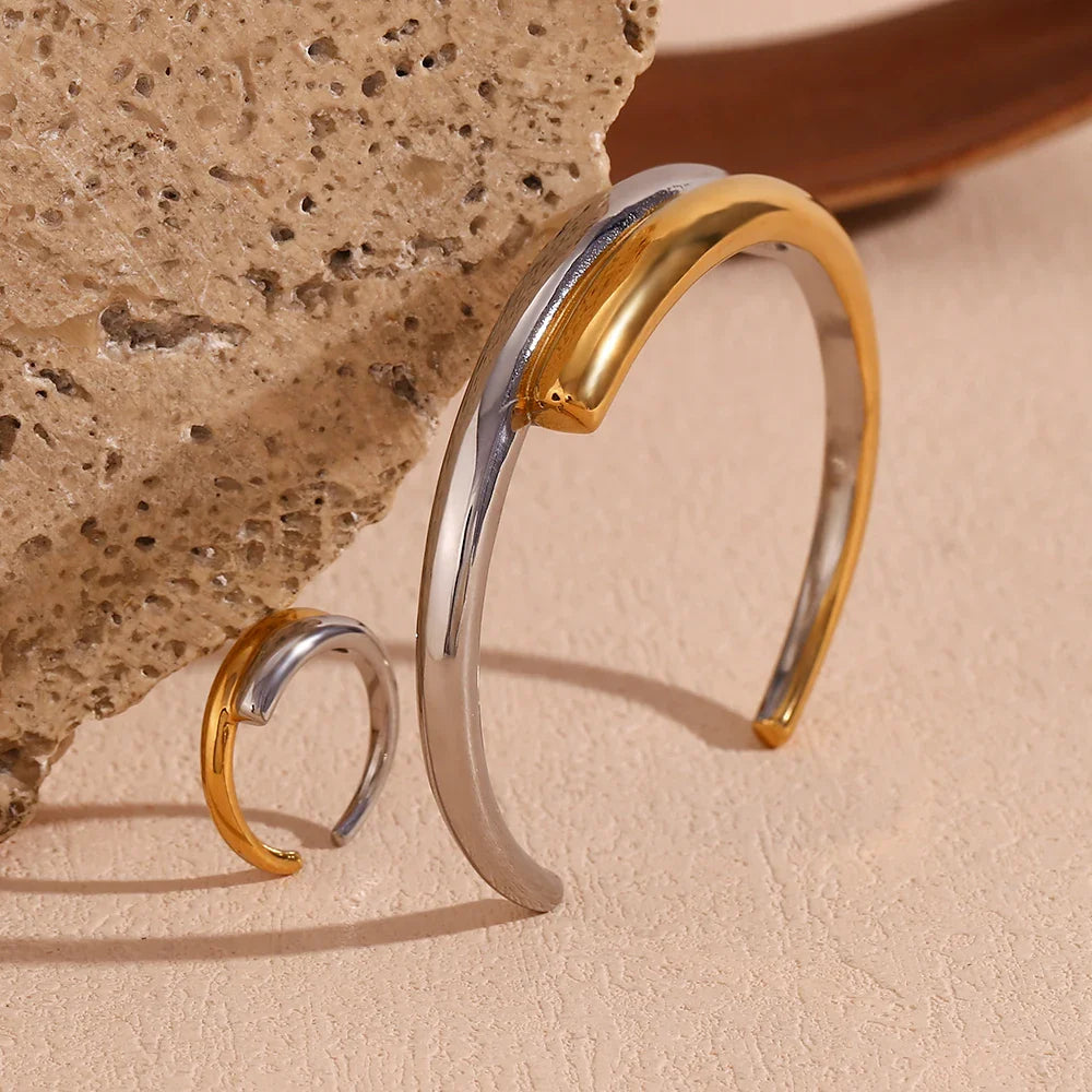 Minimalist Double Laminate Stainless Steel Jewelry