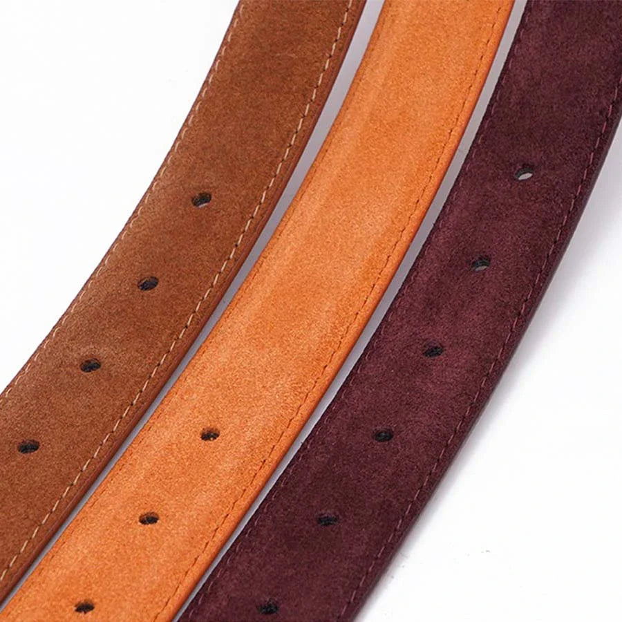Sleek Suede Leather Belt