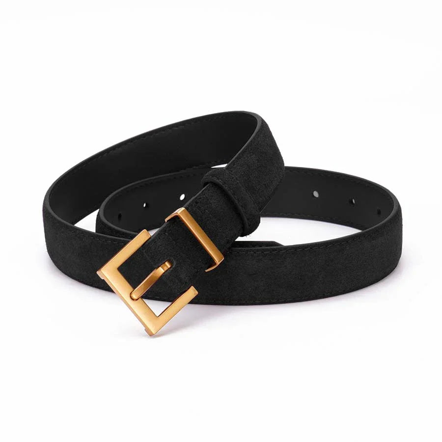 Sleek Suede Leather Belt
