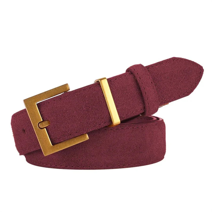 Sleek Suede Leather Belt