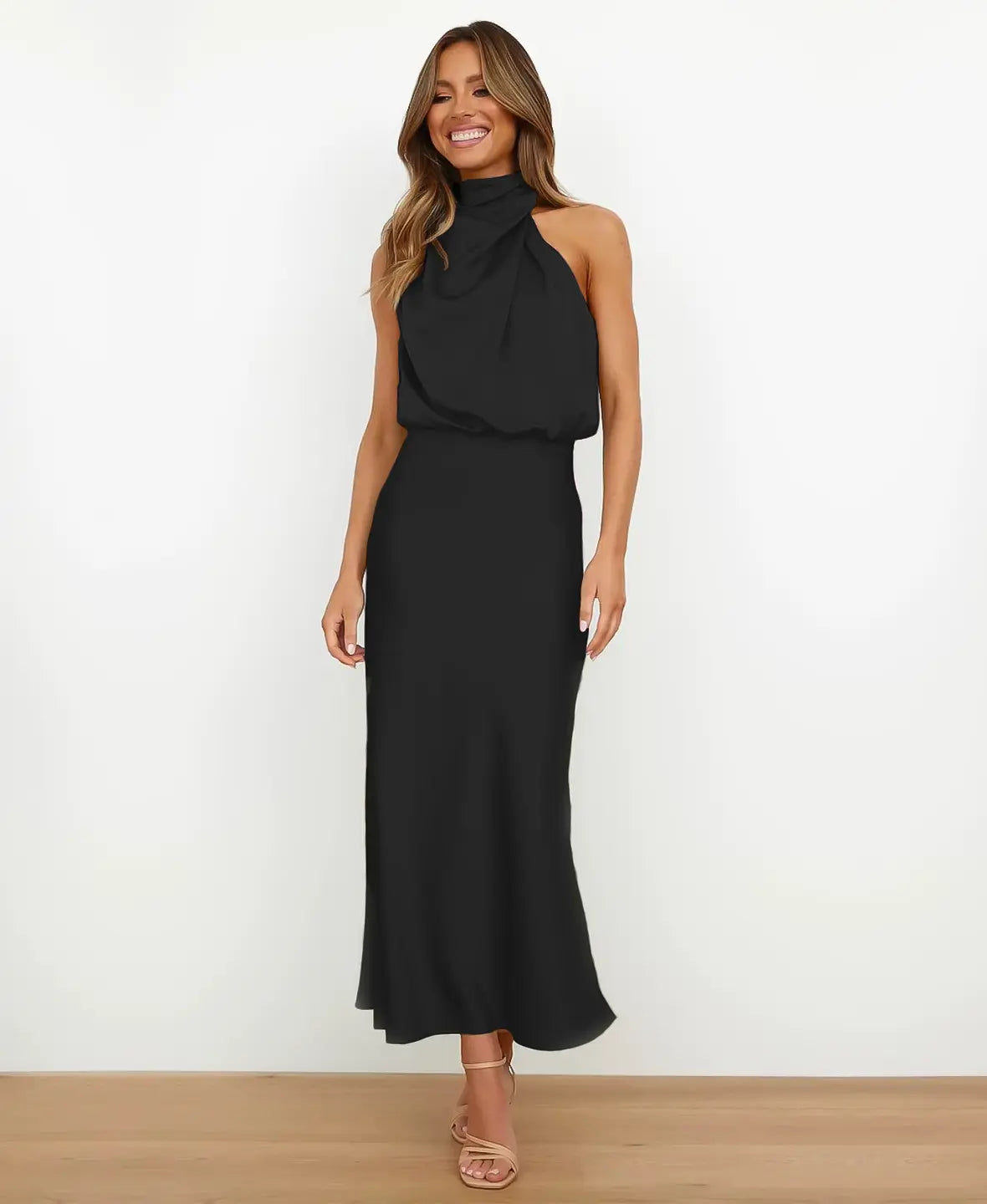 Solène High Waist Midi Dress