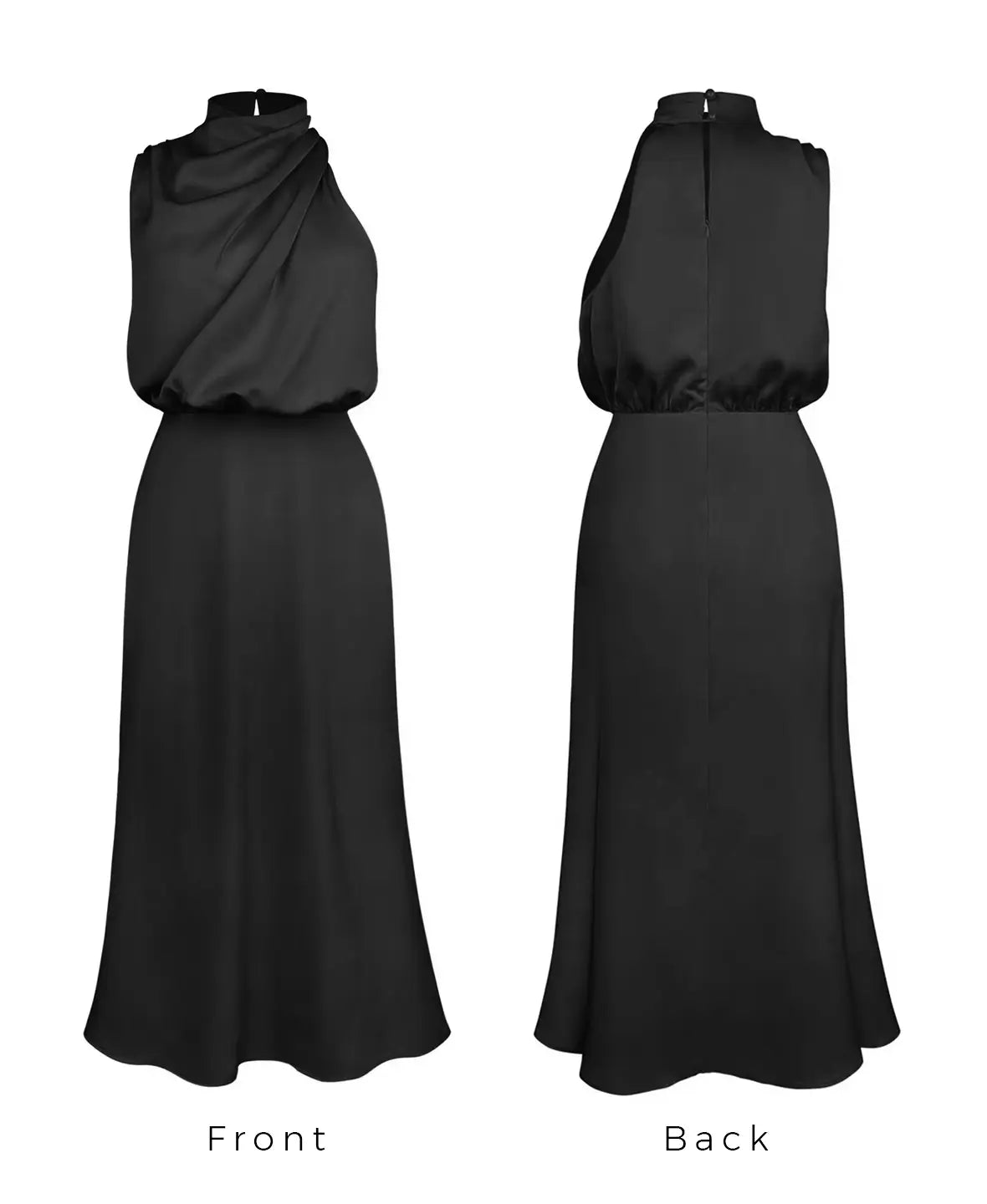 Solène High Waist Midi Dress
