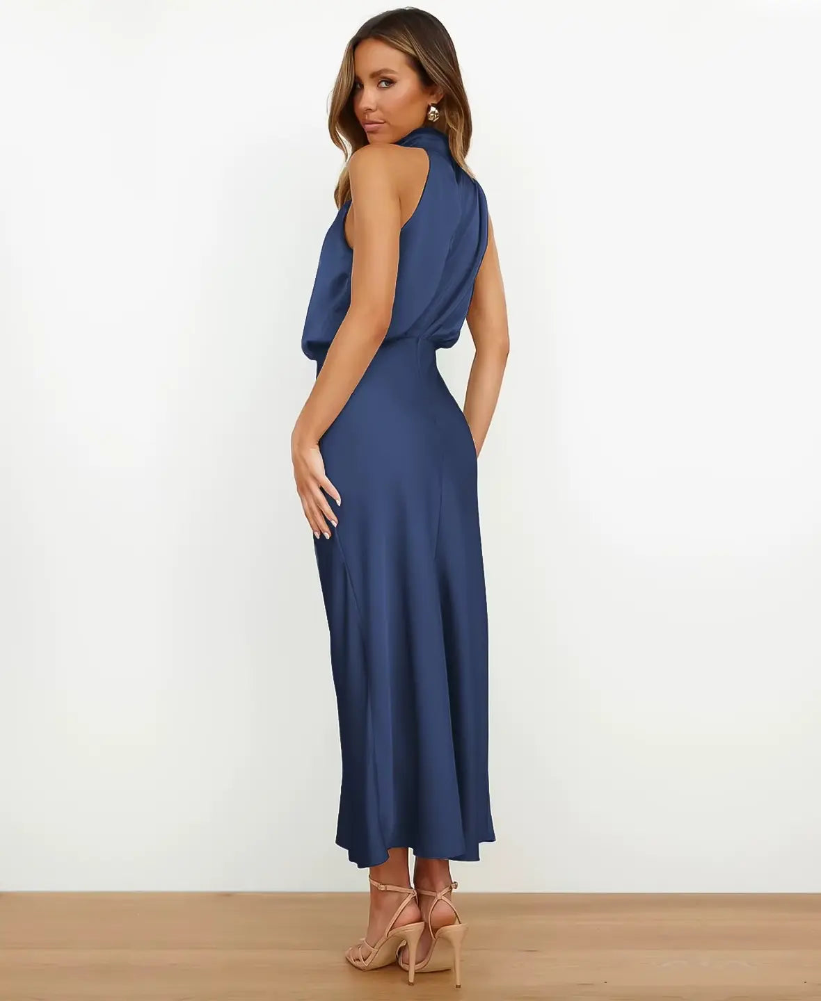 Solène High Waist Midi Dress