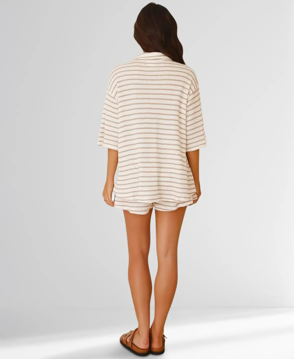 Striped Knit Two-piece Set