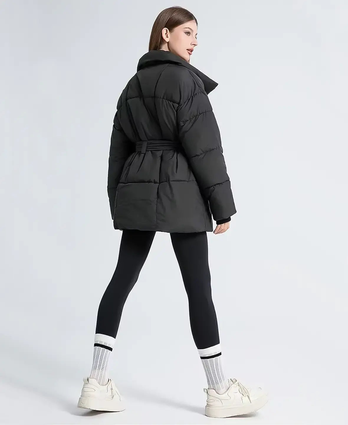 Cinched Puffer Coat