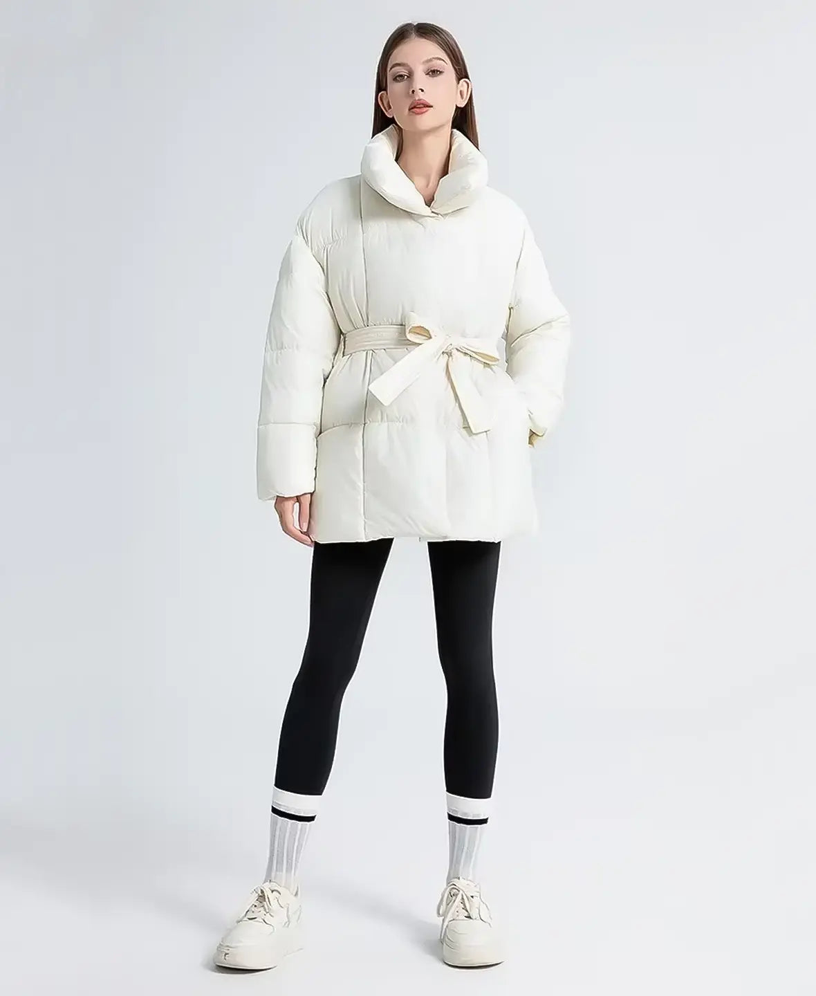Cinched Puffer Coat