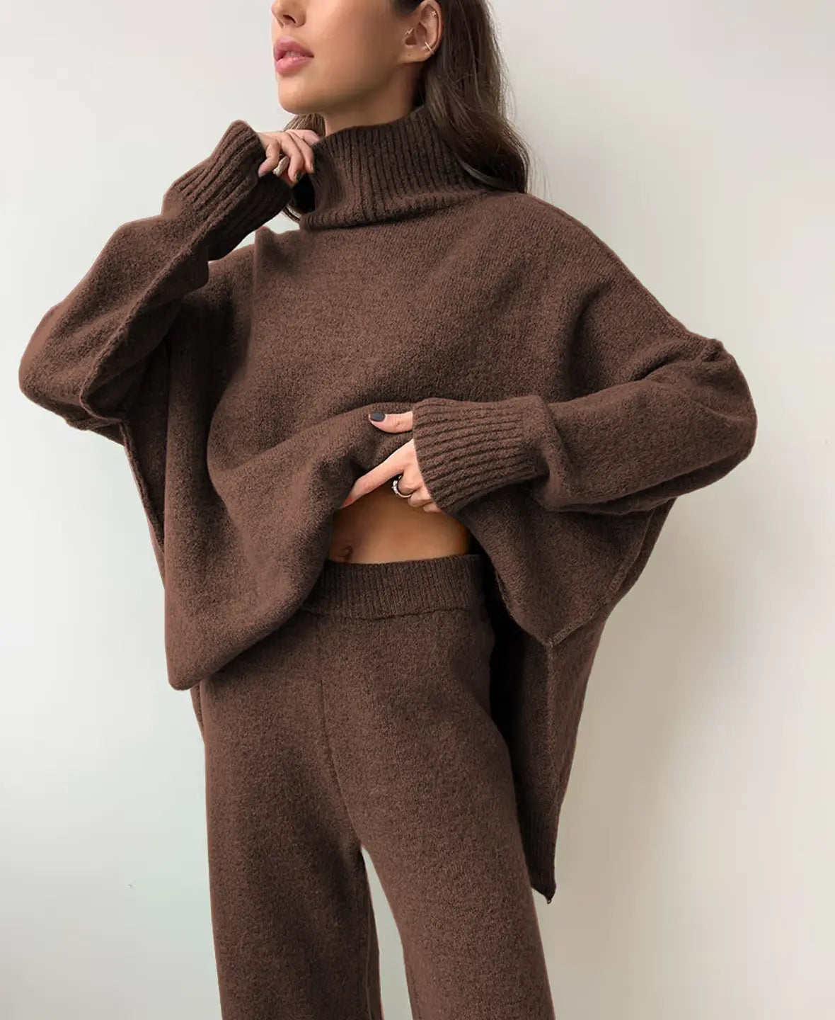 Soft Knit Turtleneck Set