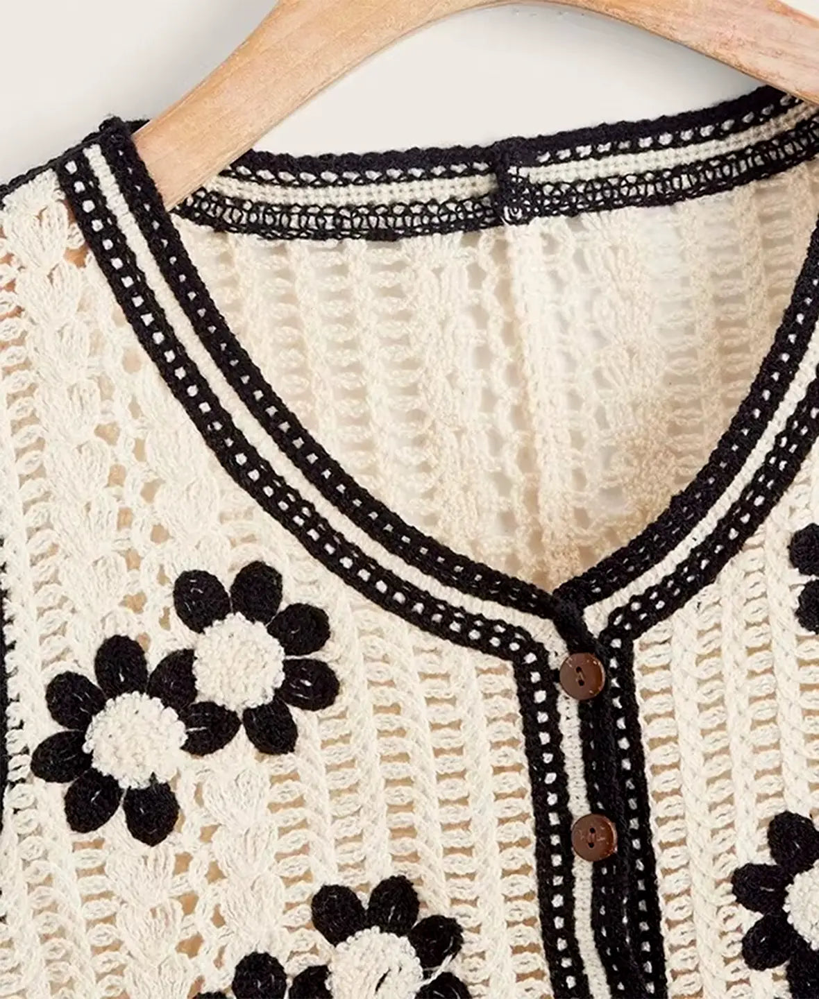 Floral Crochet Vest