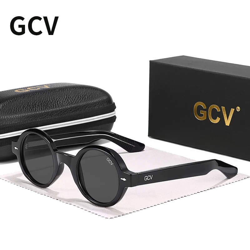 GCV ORBÉLLE BLACK™ – Premium Round Cat Eye Sunglasses with Patented Acetate Frame