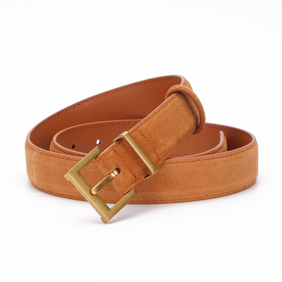 Sleek Suede Leather Belt