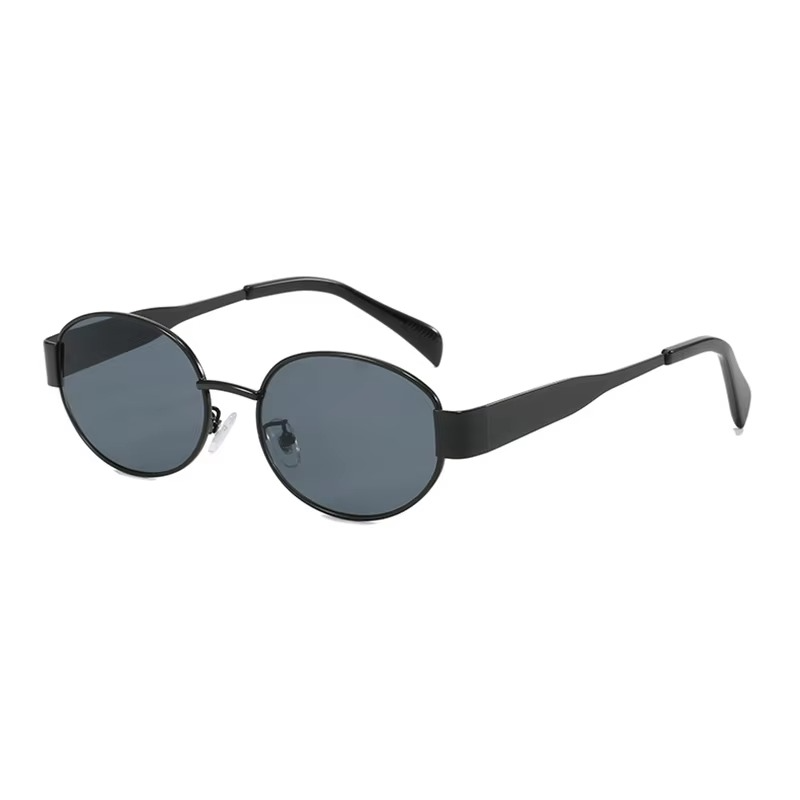 Classy Golden Oval Sunglasses UV400