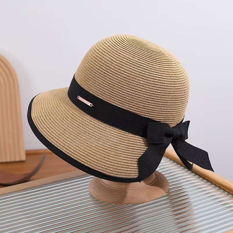 Chic Bow Straw Hat