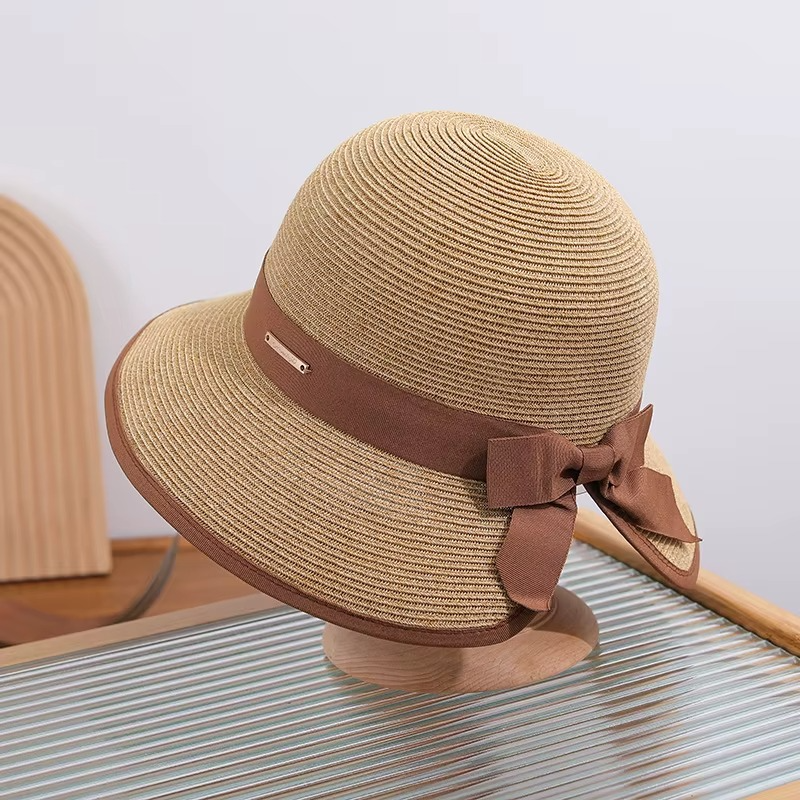 Chic Bow Straw Hat