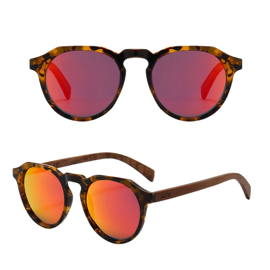 GCV HORIZON RED™ – Premium Polarized Sunglasses with Natural Walnut Finish