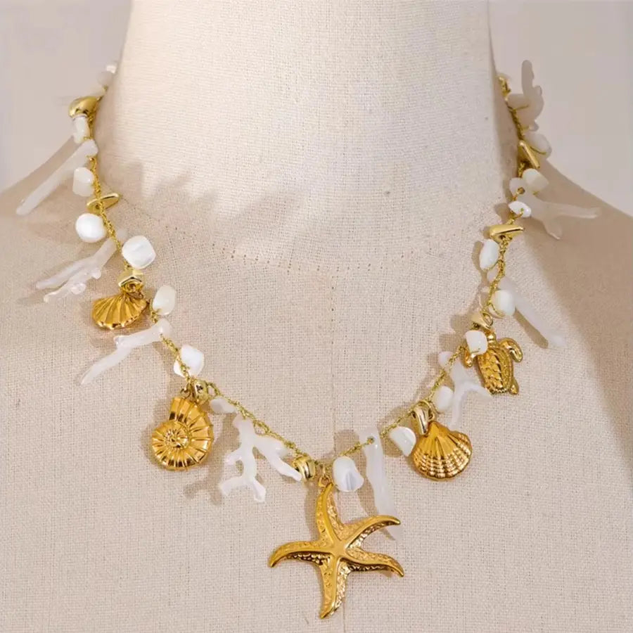 18K Gold Plated Ocean Necklace