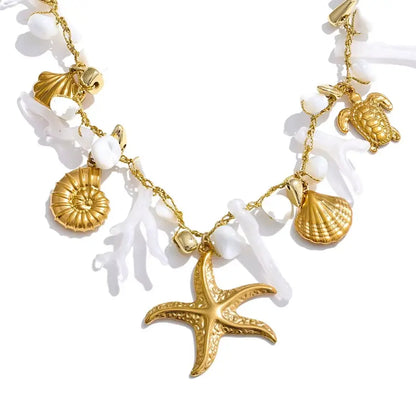 18K Gold Plated Ocean Necklace