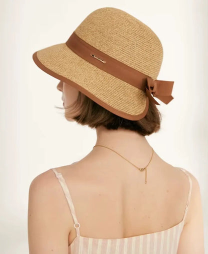 Chic Bow Straw Hat