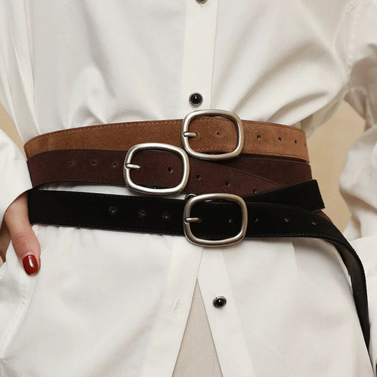 Aura Suede Leather Belt