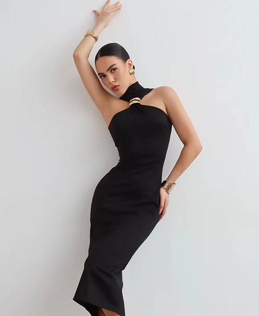 Nova Chic Ringed Bodycon Dress